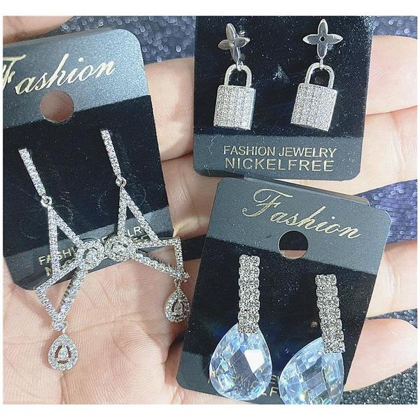 

wholesales korean earrings 925 silver needles with real gold plated long pearl zircon earrings female fashion wmtggf new_dhbest
