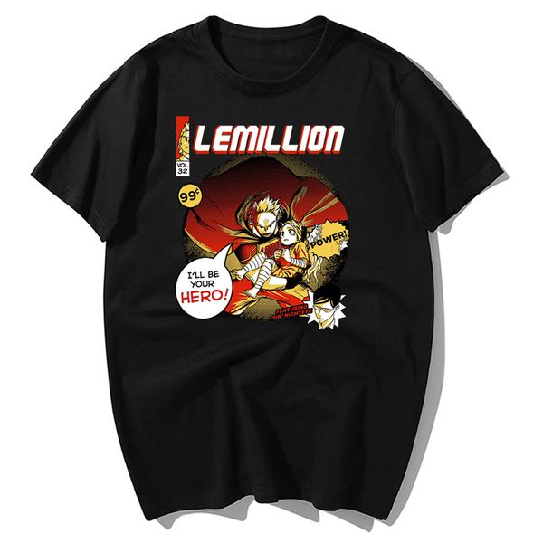 

sport fashion my hero t shirt japan anime academia men i'll be your hero t-shirts mens casual cotton hip hop harajuku streetwear