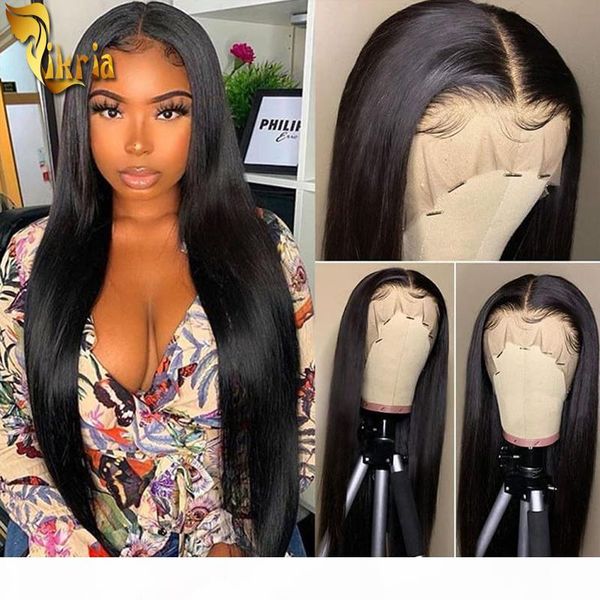 

glueless natural straight 360 lace wigs remy hair pre plucked hairline with baby hair 8~24 inches no shedding no tangle for black women, Black;brown