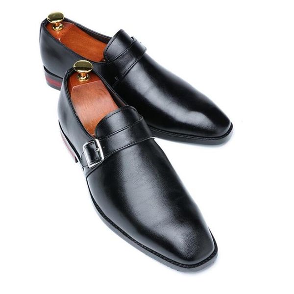 

italian mens leather shoes dress shoes groom wedding man office loafers casual oxford plus size 48, Black