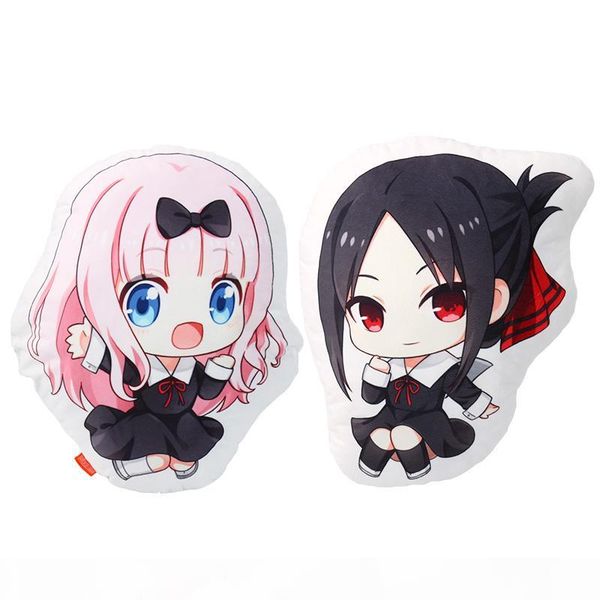 

japan anime kaguya-sama: love is war kaguya shinomiya chika fujiwara doll plush stuffed cushion throw pillow cartoon toy mascot, Red;yellow