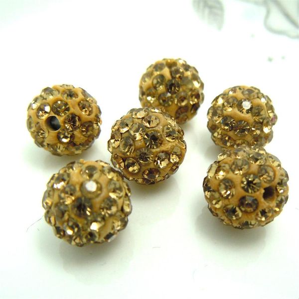 

100шт 10мм цвета шампанское австрия бусины хрустального шарик диско шарики шарики прокладка 6 ряд кристалла клей 27 цвета jllflg mx_home