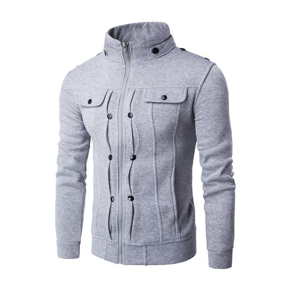

mens double breasted куртки воротник стойка с длинным рукавом щитового тонкого fit пальто мужской осень одежда, Black;brown