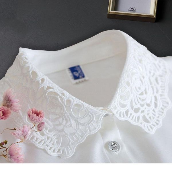 

hollow out lace fake collar shirt white fake collar for women detachable fake shirt collar women clothes accessories jllgej, Blue;red