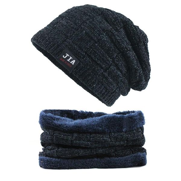 

flb] зима шапочки мужчины шарф вязаная шапка шапки маска gorras bonnet теплый мешковатые зимние шапки для мужчин женщины skullies шапочки f, Black;white