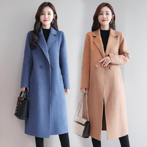 

2020 new winter coat jacket women elegant cashmere coat plus size 3xl fashion wool jacket warm long cape female, Black