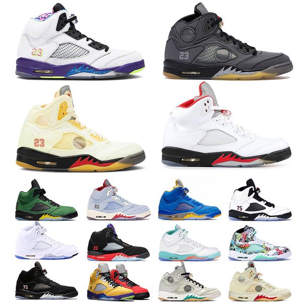 

original men women jumpman 5 5s basketball shoes fire red what the se oregon alternate bel sports mens sneakers trainers, White;red