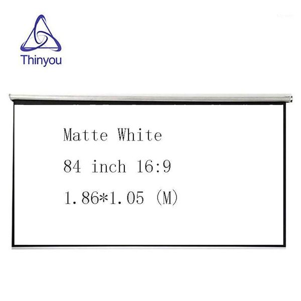 

thinyou 84 inch 16:9 hd projector screen matte white manual pull up diagonal aspect ratio 16:9 for home cinema school office1