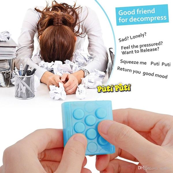 

new mini relieve stress toy puchi endless pop pop infinite bubble wrap relieve stress cute colorful key chain