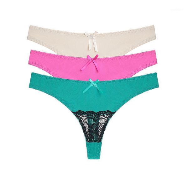 

dkert women 3pcs thong panties briefs women underwear panties for girls ladies panty g string tangas1, Black;pink