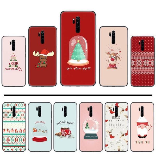 

new year gifts christmas deer coque shell phone case for xiaomi redmi note 4 4x 5 6 7 8 s2 plus 6a pro