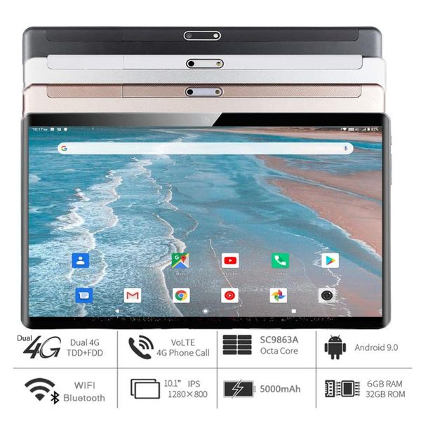 

tablet pc ultra slim 10 inch 4g android 9.0 octa core 6gb ram 32gb rom 2.5d tempered glass camera 10.1 wifi gps