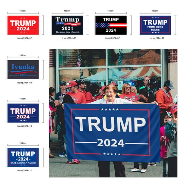

90*150cm president trump 2024 save america again donald maga kag republican usa flag multi styles letters printed flags g20402