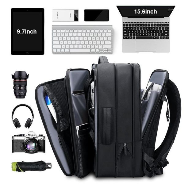 

backpack men's multifunctional business travel expandable backpack large capacity travel bag 17 inch lap