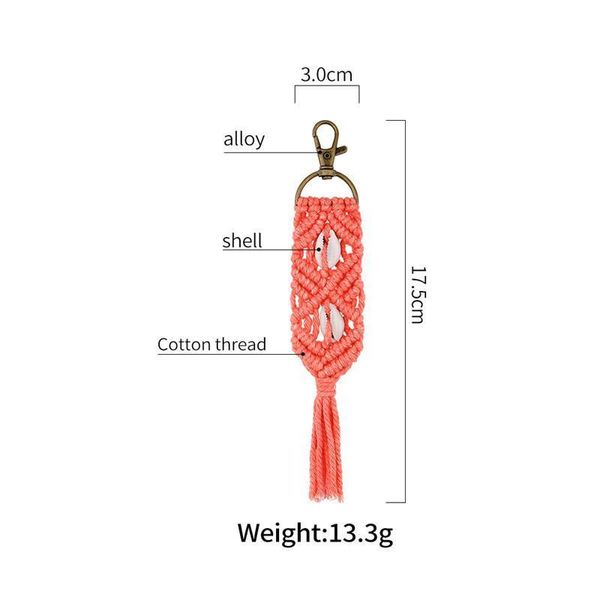 

1pcs creative braided shell tassel pendant diy jewelry garments bag decorative accessories key chain pendant craft cotton tassel h qylndu