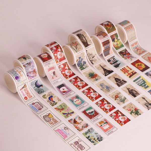 

merry x1 roll 25mm x 3m stamp christmas design diy adhesive tape for scrapbooking decoration masking kawaii washi tapes