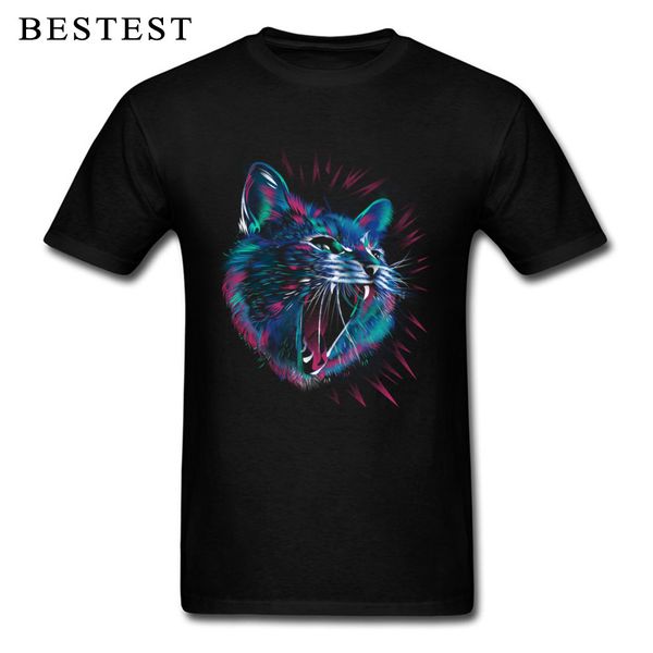 

sport crazy men t-shirts wild cat hip hop tees cotton short sleeve street style guys t shirt crewneck custom tshirt