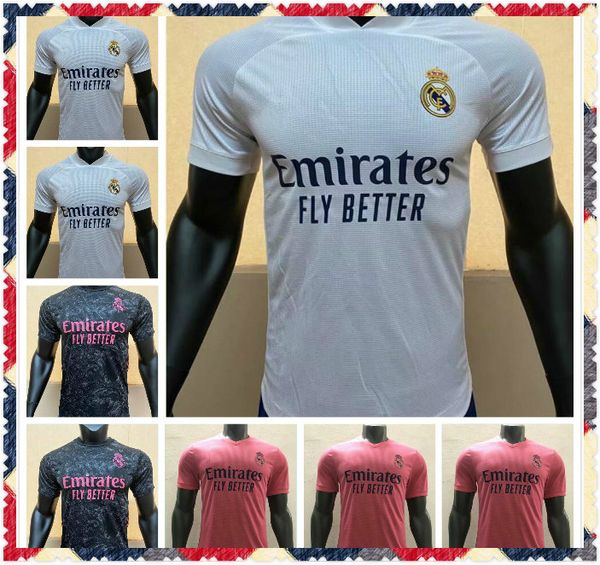 

20 21 real madrid home player version hazard soccer jerseys rodrygo asensio blae benzema isco third away 2020 2021 mariano jersey shirt, Black;yellow