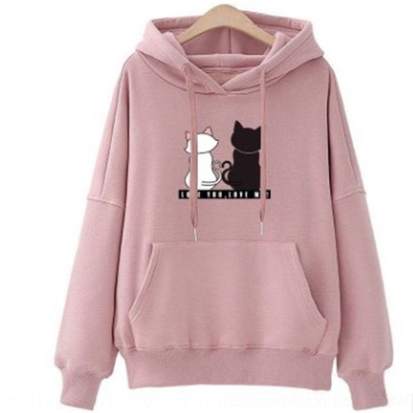 

avpfd women's hooded sweater 2019 autumn new loose style korean lazy style women's versatile trendy students sweatersweater sweate, Black
