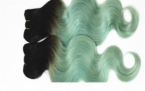 

a 9a brazilian body wave bundles color 1b green unprocessed human hair wefts indian malaysian human hair extensions ombre color 10 -18, Black