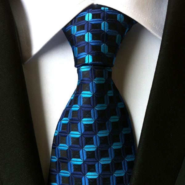 

fm3v business classic blue black striped solid set tie for men 3.4" neck necktie pocket square cufflinks wedding party silk tie brand, Blue;purple