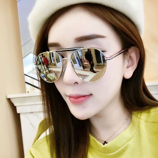 

online elegant personality korean 2019 new red sunglasses women's sunglasses female star glasses round face, White;black
