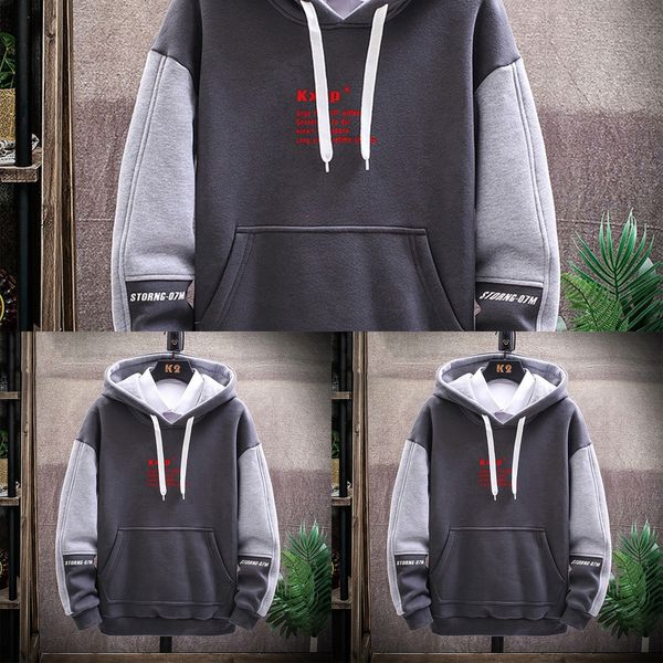 

мужская с капюшоном зимой свитер мужской моды ины осень и зима юношеского пары носить пару свитер top sweaterplush и громоздкие верхней b0uf, Black