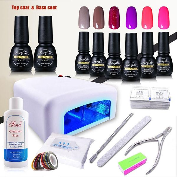 

nail gel 50% off kit set uv led polish stamping enamel art gellak long last varnish hybrid glue nails, Red;pink