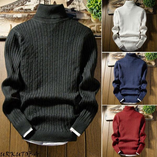 

new male sweater pullover 2019 men casual slim sweaters solid high winter men's warm pullover jumper sweater turtleneck knitwear1, White;black