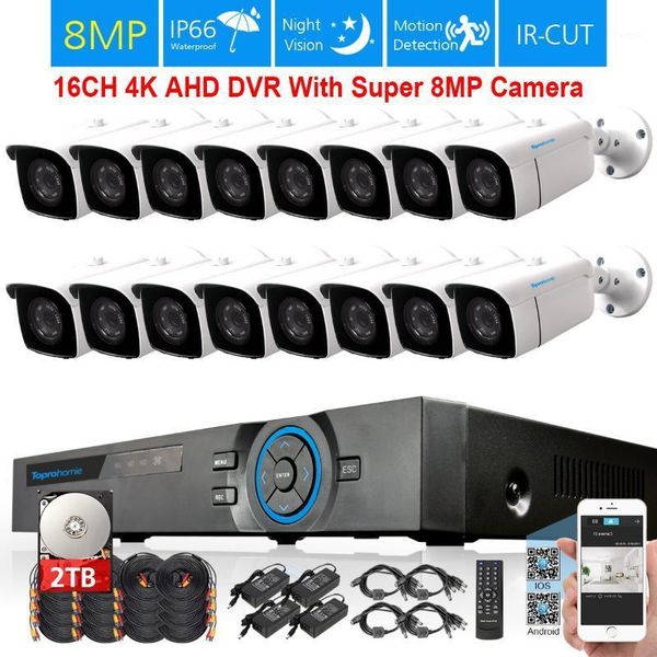 

wireless camera kits ohoime h.265+ 16ch 4k ultra hd 8mp security kit sony waterproof night vision cctv video surveillance system1