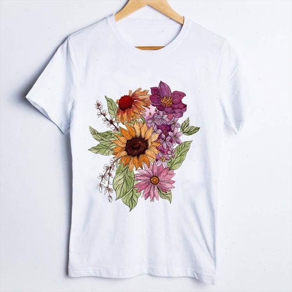 

tees for women print casual printing floral short sleeve cute ladies t shirt clothes lady clothing female womens t shirt, White