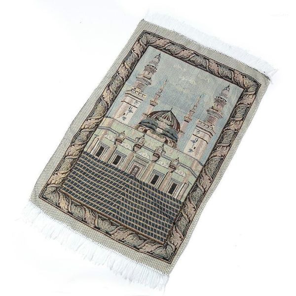 

110x65cm blanket lightweight bedroom home portable prayer rug islamic muslim decoration carpet embroidery tassel tapestry gift1