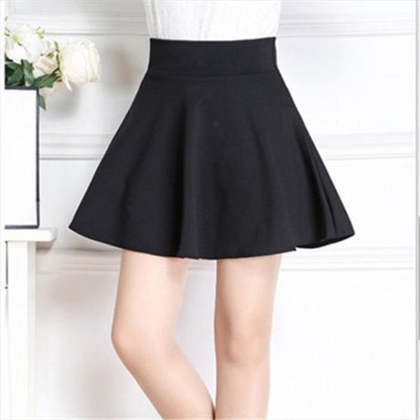 

2021 girl mini short skirts brand women skirt elastic ladies midi skirts feminina spring summer autumn and winter style, Black