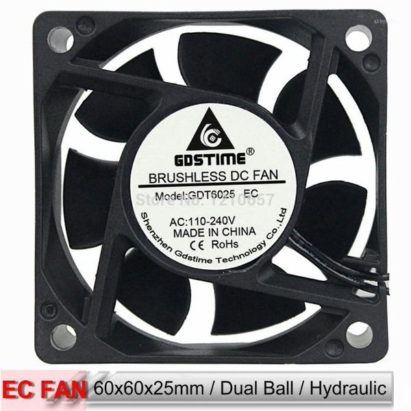 

fans & coolings gdstime 60mm 6cm 60x60x25mm hydraulic dual ball bearing ac 110v 120v 220v 240v ec cooling fan1