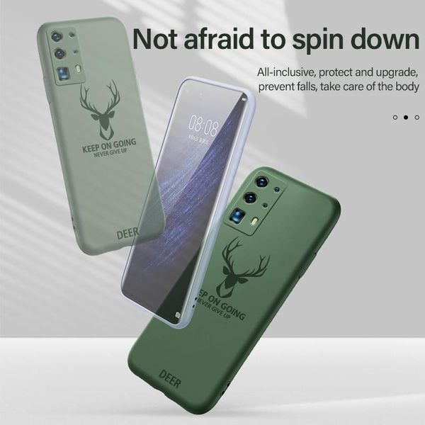 

ultra-thin christmas deer silicone phone case for huawei p40 p30 p20 lite mate 30 20 pro luxury painted relief cover coque sqcmen home2006