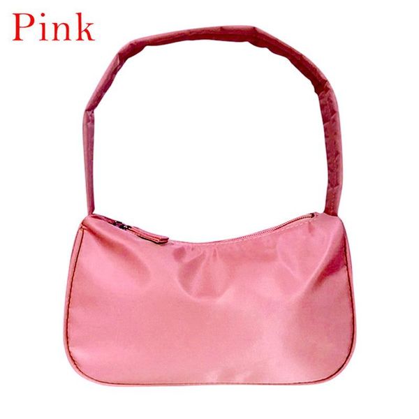 

2020 spring women small handbag tote ladies' vintage underarm bag zipper half moon bags waterproof cloth purse