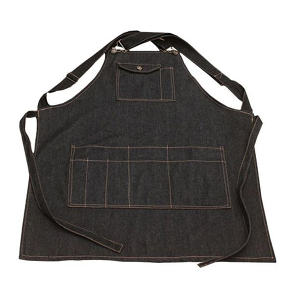 

aprons denim apron kitchen cooking chef waiter cafe shop bbq hairdresser removable tools for women men