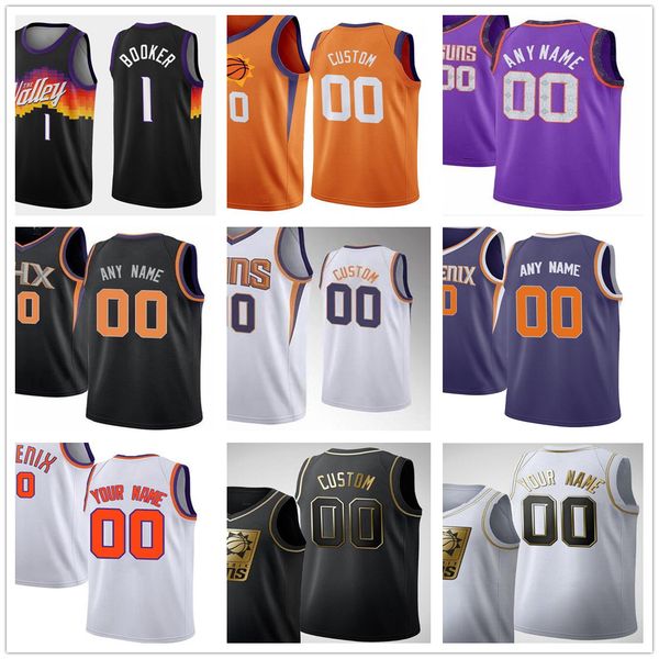 

custom printed devin 1 booker chris 3 paul deandre 22 ayton mikal 25 bridges jae 99 crowder dario 20 saric men woman kids basketball jerseys, Black;red