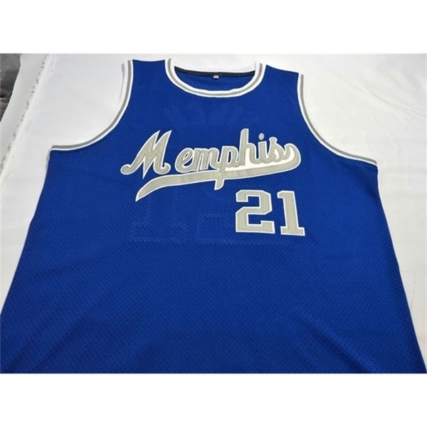 

vintage memphiss white #21 larry finch home retro white mesh fabric full embroidery size s-4xl or custom any name or number college jersey, Black