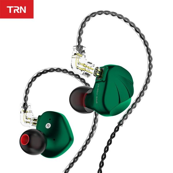 

TRN VX 6BA 1DD hibrido en el auricular del oido Monitor HIFI deporte auriculares auricular con 2Pin 0,75 MM conector TRN V90