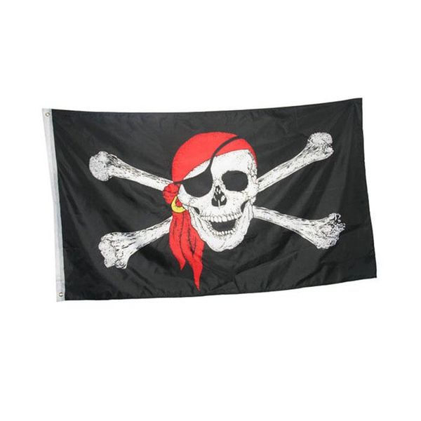 Halloween fornisce Jolly Roger Skull Cross Flag per la decorazione 3x5FT Banner 90x150cm Festival Party Gift 100D poliestere stampato Vendita calda!