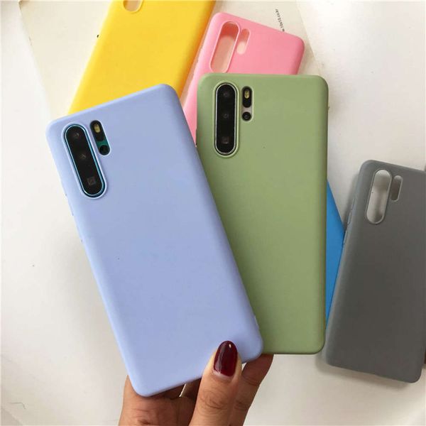 

qmobile phone tpu soft silicon sheath, fashion matte shell, caramel color, huawei p30, p20 lite, p smart z plus 2019, nova 2i, 3, 3i, 4, 5i