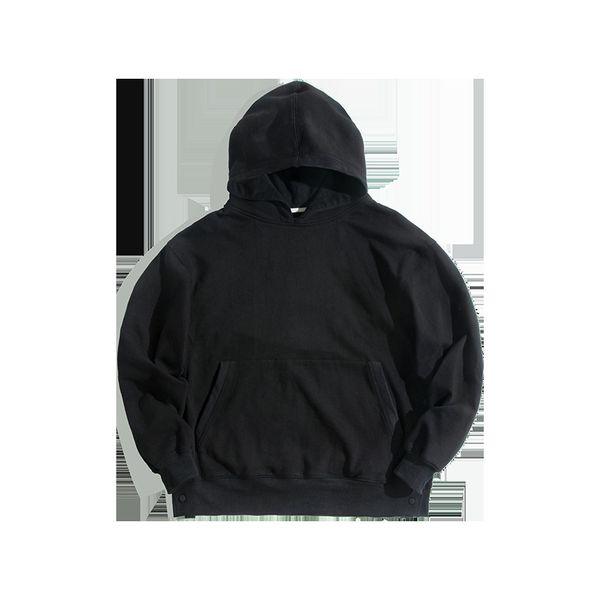 

male hoodie spring fall long cotton sweatshirt loose jacket oversize 7x42, Black