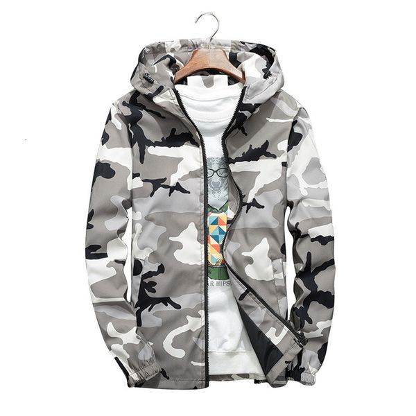 

uefezo men camouflage hooded jackets 2021 autumn windproof windbreaker coat male military tactical bomber jacket outwear, Black;brown