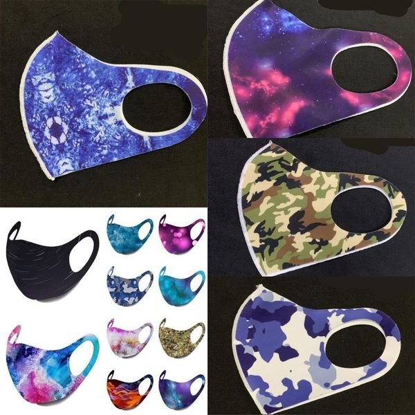 

starry sky camouflage printed mascarilla multi color foldable face masks fashion dustproof washable breathable mascherine 2 2zk g2