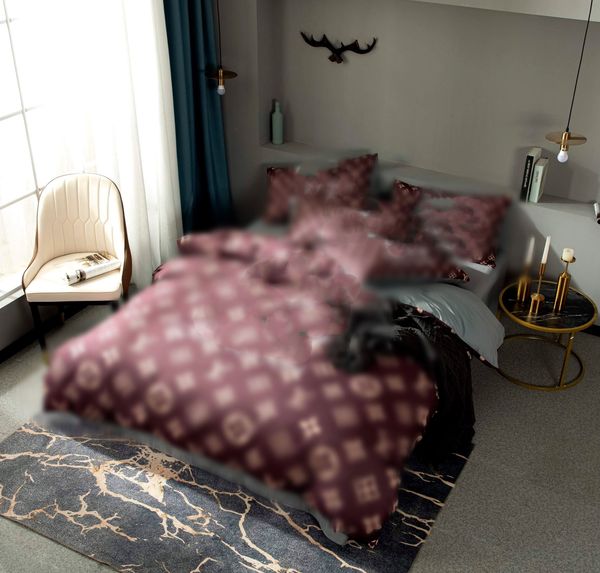 

brown letter designer bedding sets cover  bed comforters sets cover fast shipping cotton king size bedding sets
