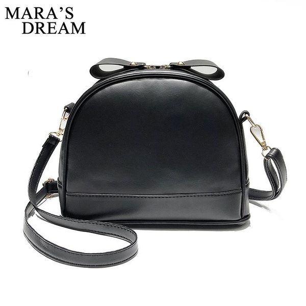 

mara's dream 2020 pu leather women handbag fashion ladies small saddle shoulder messenger bag black women bags mini tote new