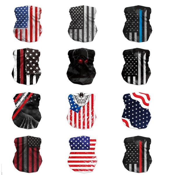 

american flag scarves 3d printing magic scarves multifunctional magic headwear turban riding collar protective mask designer masks ll15