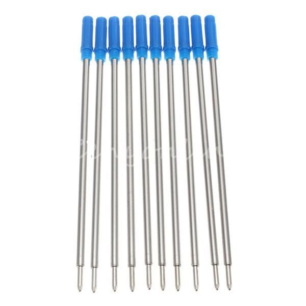 

10 pcs/lot cross type ballpoint pen refills ink medium blue ball refill for element pen stainless steel tip office school supply, Blue;orange