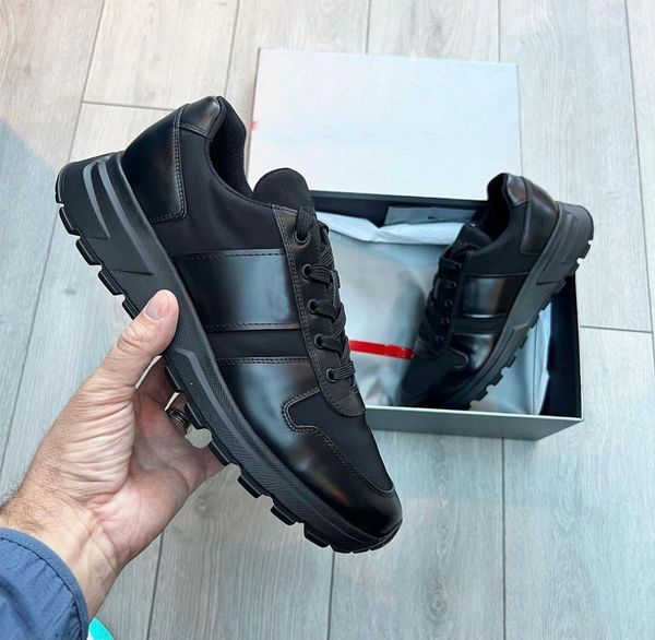 

[eu38-46,original box]2022 prax sneakers shoes men re-nylon walking chunky rubber trainers lace-up low casual outdoor sports, Black